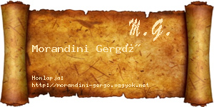 Morandini Gergő névjegykártya